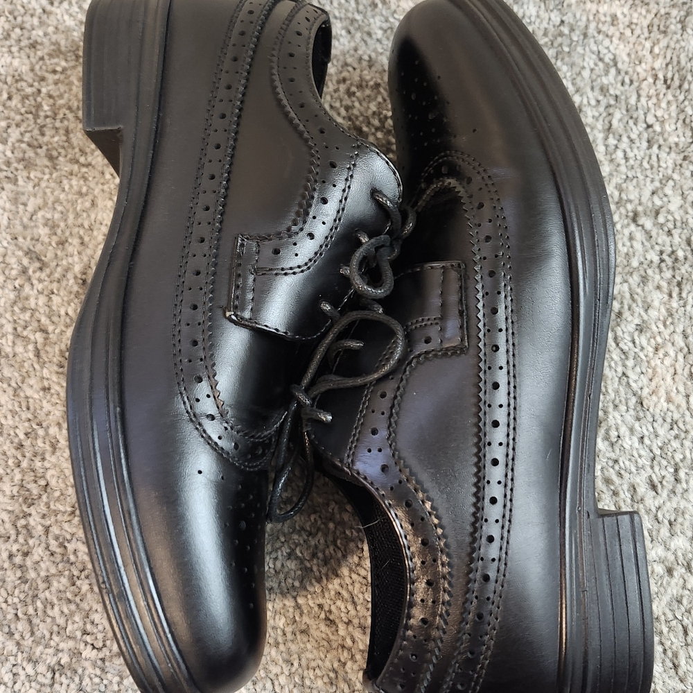Deer Stags Ace Black Leather Oxfords Big Boy's Size 6M - Picture 9 of 11